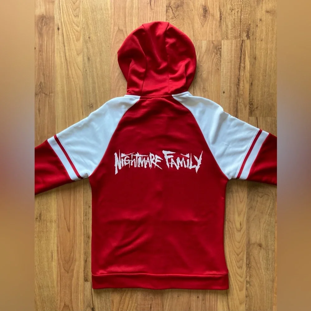 WWE Cody Rhodes Red White Full Zip Hoodie Jacket Nightmare Family Adult Small